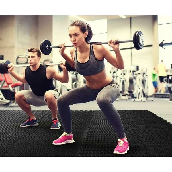 Мат-пазл татами, ластівчин хвіст, покриття для спортзалу Feel Fit 1 штука 60*60*2 см Чорний 6024-1-GR фото