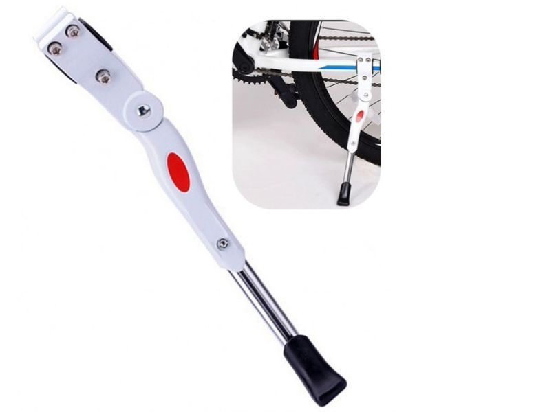 Подножка 24"- 29" стояночная боковая велосипедная телескопическая Feel Fit белая JC-0130 фото