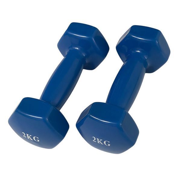 Гантель с виниловым покрытием 2 кг Feel Fit 1 шт Синий M-0289-2-RD фото