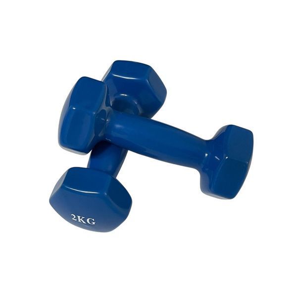Гантель с виниловым покрытием 2 кг Feel Fit 1 шт Синий M-0289-2-RD фото