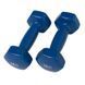 Гантель с виниловым покрытием 2 кг Feel Fit 1 шт Синий M-0289-2-RD фото 4