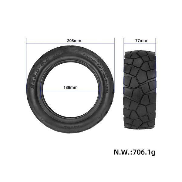 Покришка на самокат позашляхова 9&times;3.0-5.5'' для електросамоката Kugoo / KuKirin G2 Pro LZ-400 фото