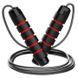 Скакалка швидкісна 260 см Feel Fit Чорно-червона MS-137651 фото 1