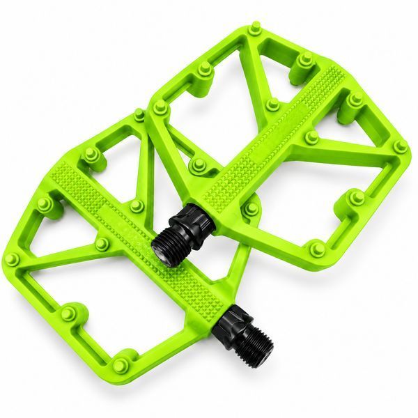 Нейлонові велосипедні педалі із шипами Feel Fit, 105&times;100 мм, 275 г платформні педалі для MTB, BMX Зелений 10103008 фото
