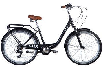 Велосипед уцінений ST 26'' Dorozhnik LUX Vbr FR рама-17'' чорний (матовий) 2024 STK-D-26-279 фото