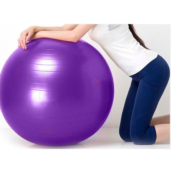 Мяч для пилатеса, фитнеса и йоги 65 см Feel Fit фитбол Фиолетовый 065-WL фото