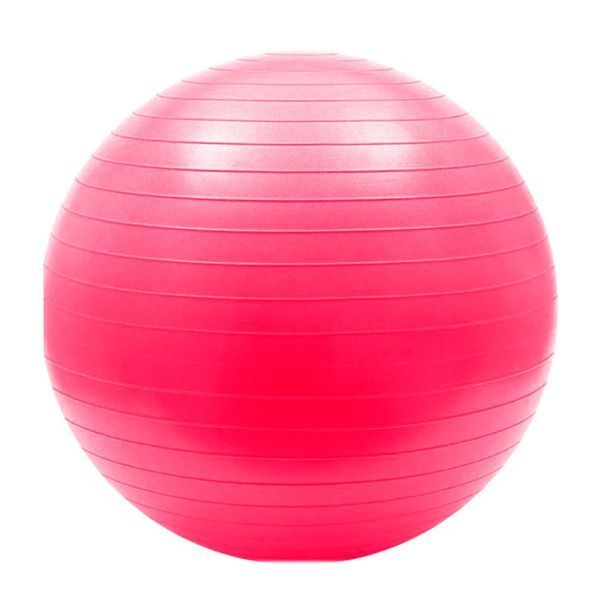 М'яч для пілатесу, фітнесу та йоги з насосом 85 см Feel Fit фітбол Рожевий 1085-PN фото