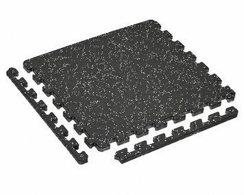 Мат-пазл татами повышенной плотности, ласточкин хвост, покрытие для спортзала Feel Fit 60*60*2 см 1 шт Черно-белый 6025-1-BL фото