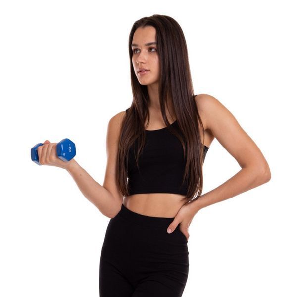 Набор гантель 8 кг с виниловым покрытием 1 кг и 3 кг Feel Fit по 2 штуки каждого веса M-202891 фото