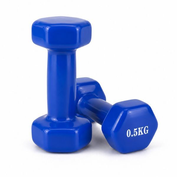 Набор гантель 18 кг с виниловым покрытием 1 кг, 3 кг, 5 кг Feel Fit по 2 штуки каждого веса M-2028912 фото