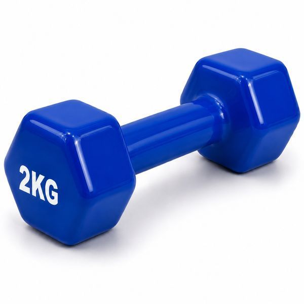 Набор гантель 22 кг с виниловым покрытием 2 кг, 4 кг, 5 кг Feel Fit по 2 штуки каждого веса M-2028913 фото