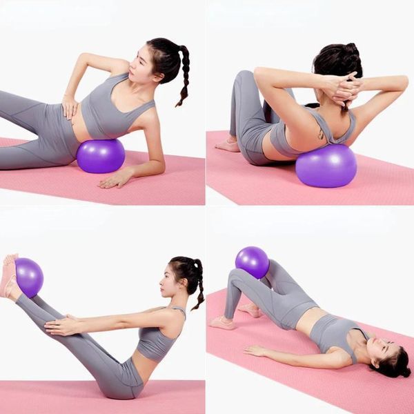 Мяч для пилатеса, фитнеса и йоги 25 см Feel Fit фитбол Фиолетовый 0278-RD фото