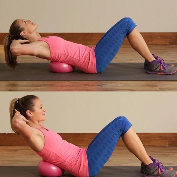 Мяч для пилатеса, фитнеса и йоги 25 см Feel Fit фитбол Розовый 0278-RD фото