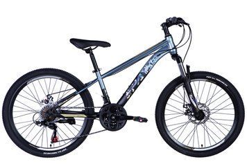 Велосипед уцененный ST 24'' SPACE MARS AM DD трещотка рама-13'' серо-черный 2024 STK-SP-24-011 фото