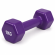 Гантель металлических с виниловым покрытием 1 кг Feel Fit фиолетовая