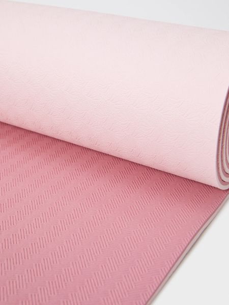 Коврик для йоги, фитнеса, двусторонний, не скользкий Feel Fit 183х61 см, 6 мм Розовый MS-0613-1-BR19 фото