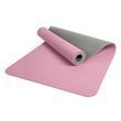 Коврик для йоги, фитнеса, двусторонний, не скользкий Feel Fit 183х61 см, 6 мм Розово-серый