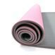Килимок для йоги, фітнесу, двосторонній, нековзний Feel Fit 183х61 см, 6 мм Рожево-сірий MS-0613-1-BR19 фото 4