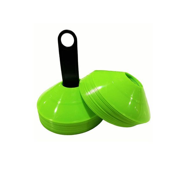 Набор тренировочных разметочных фишек для тренировок, футбола Feel Fit 30 штук с подставкой FF-114 фото