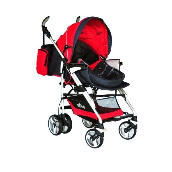 Універсальна дитяча коляска 2 в 1 NeoBaby NB702 Червоно-чорна NB702 фото