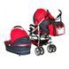 Універсальна дитяча коляска 2 в 1 NeoBaby NB702 Червоно-чорна NB702 фото 4