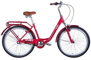 Велосипед уцінений AL 26'' Dorozhnik RUBY PH PH рама-17'' червоний 2024 крила, крило пер., крило зад., підніжка, STK-D-26-271 фото