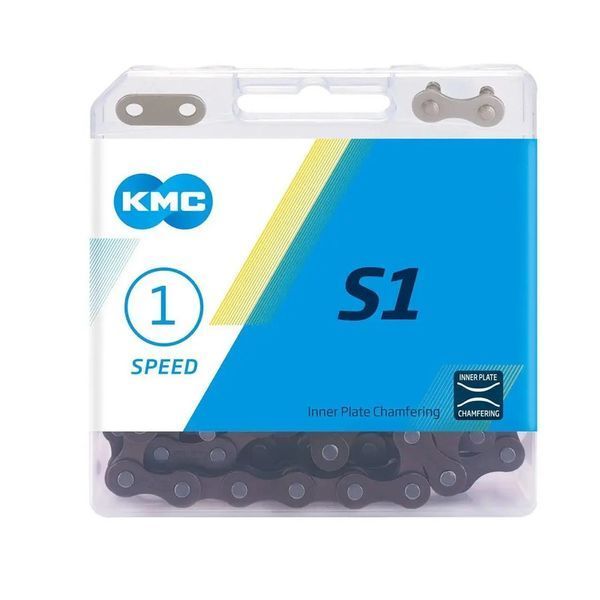 Цепь для велосипеда KMC S1 Wide Brown 1 швидкість 112 ланок + замок (1085-BS1WBR112) 00826 фото