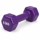 Гантель металева із вініловим покриттям 0.5 кг Feel Fit фіолетова 1 шт. M-0289-05-RD фото